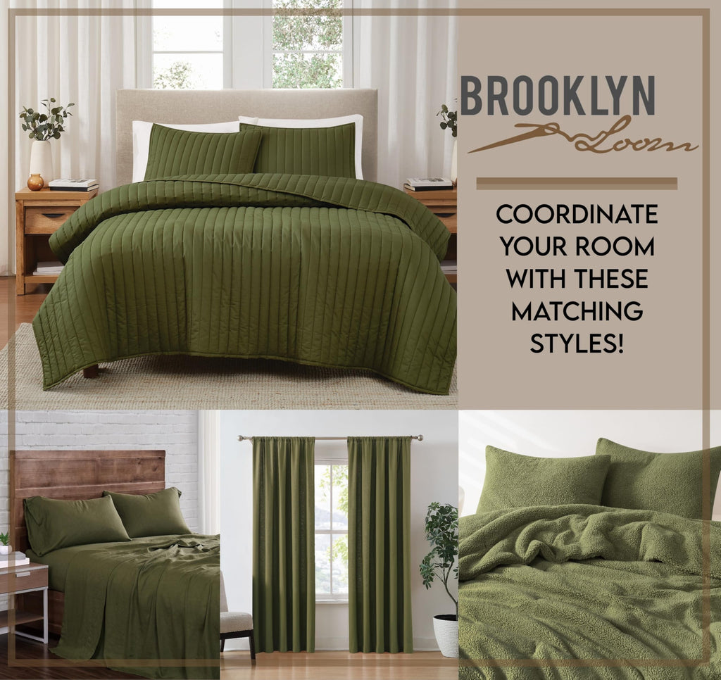 Solid Cotton Percale Chalk 3 Piece Quilt Set