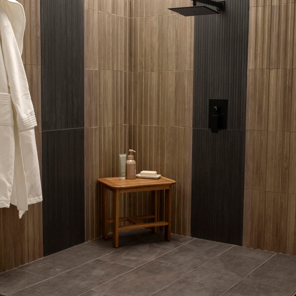 Porcelain Slat Fluted Wood Wall Tile | Serata Vibra Savanna | 6" x 16"