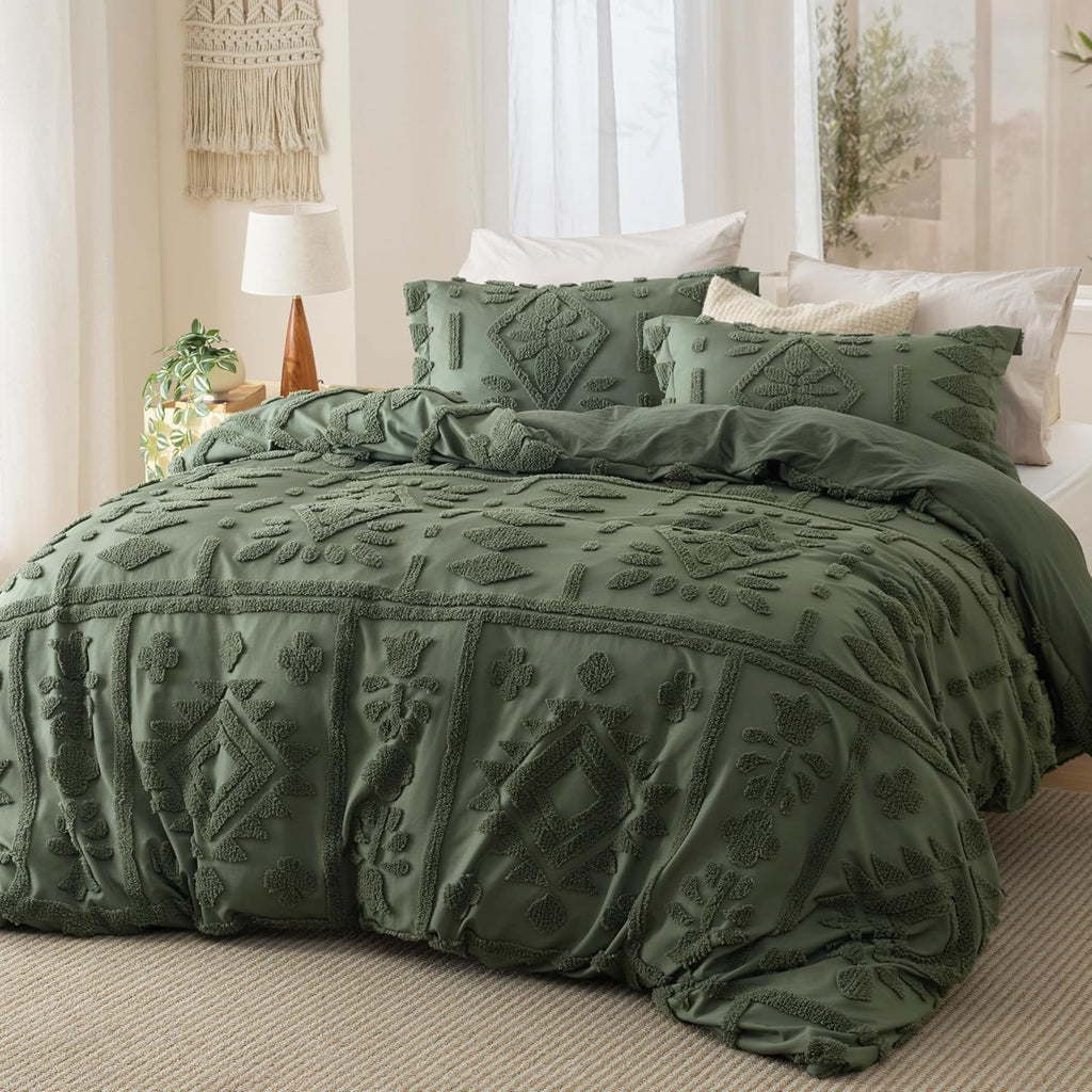 Boho Duvet Cover Queen, Soft & Comfortable Elegant Design Boho Bedding for Decoration, Machine Washable Comforter