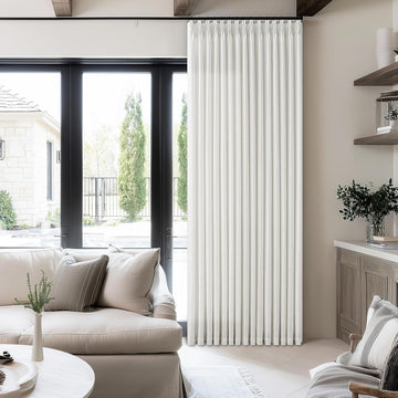 Ivory Pinch Pleated Linen Sheer Curtains 1 Panel 60x108