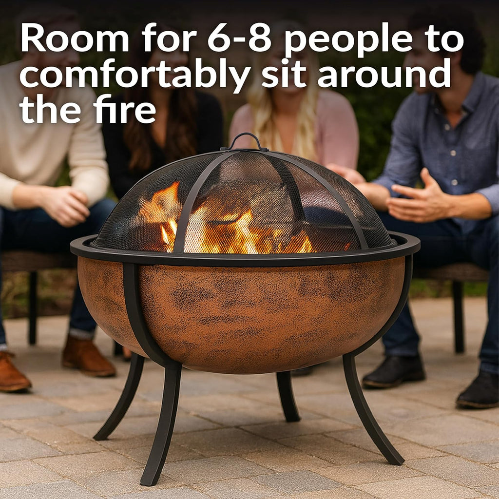 32-Inch Outdoor Wood-Burning Fire Pit