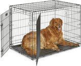 42-Inch iCrate for Large Breeds, 71-90 lbs, Double Door Folding Dog Crate with Divider Panel