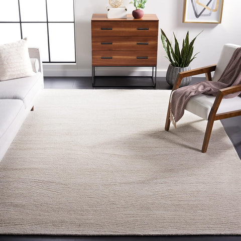 Metro Area Rug - 10' x 14', Natural & Ivory, Handmade Modern Wool