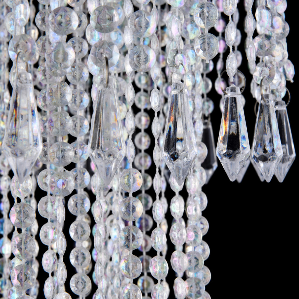3 Tiers Modern Sparkling Acrylic Beaded Hanging Chandelier Shade