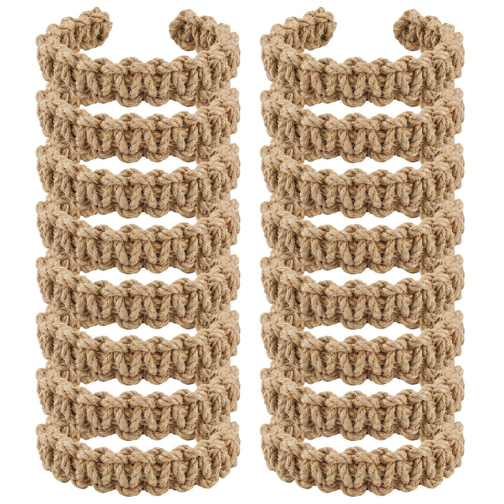 Braided Curtain Tiebacks for Drapes, Rustic Curtain Holdbacks Deco - 16 Pack