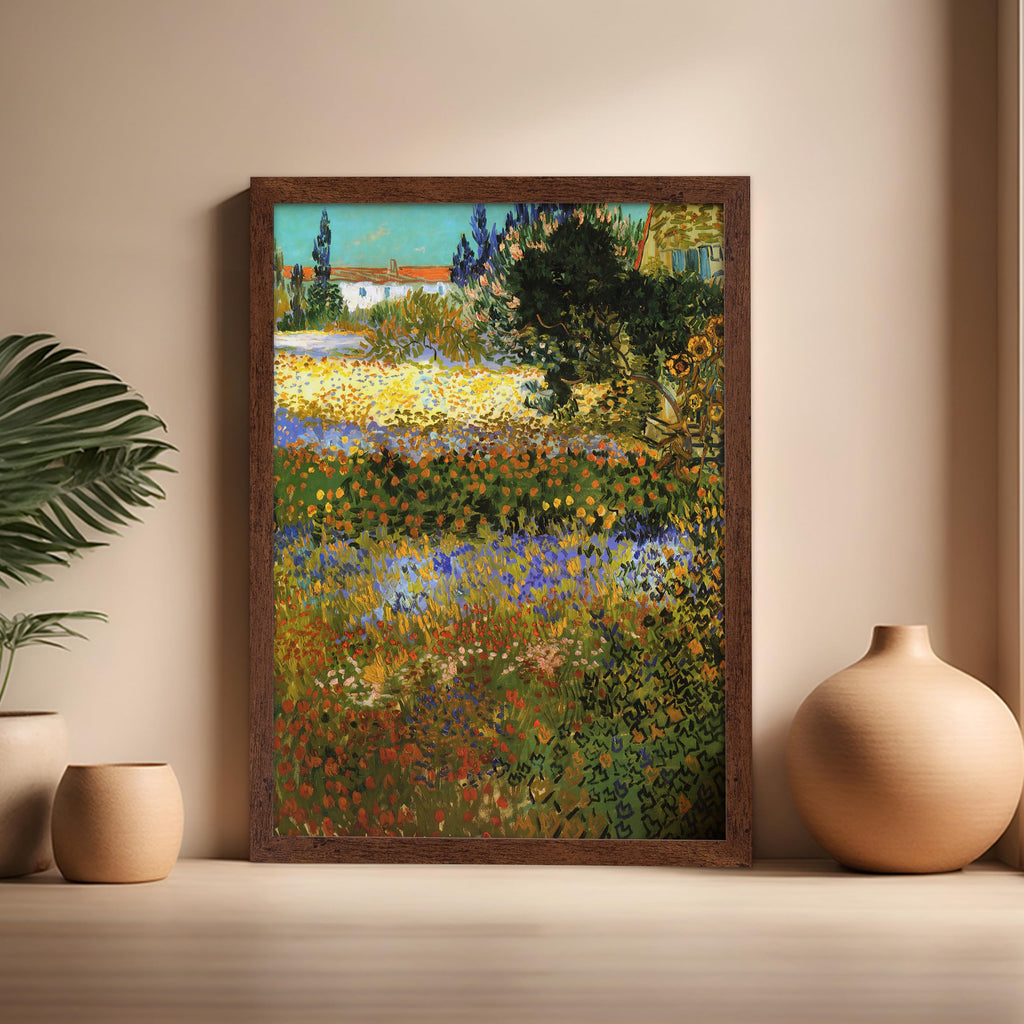 Master Vintage Van Gogh Poster - Retro Impressionism Print - Gift for Artist, Painter - Flowering Garden in Arles