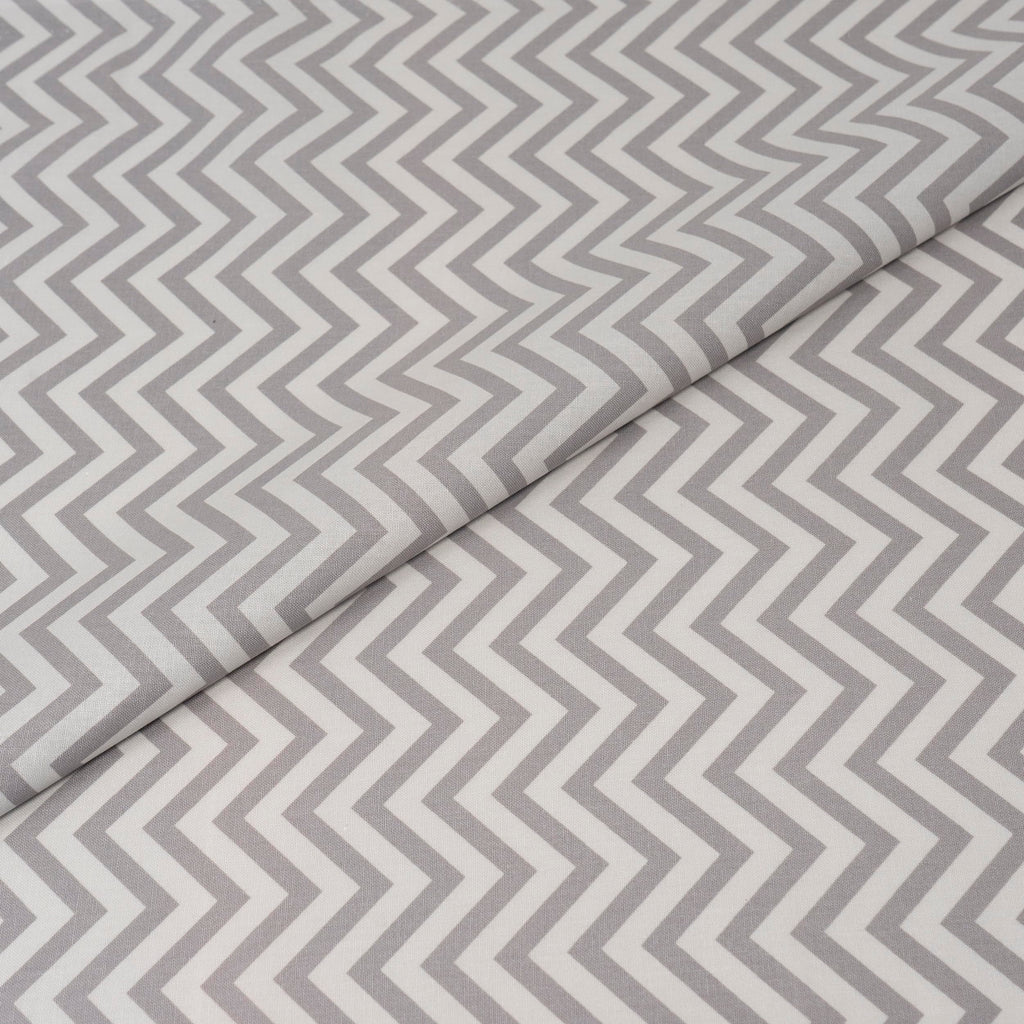 100% Cotton, 44" Wide, DIY Project Quilt and Craft Fabric for Sewing, Cut by the Yard, Zigzag Steel