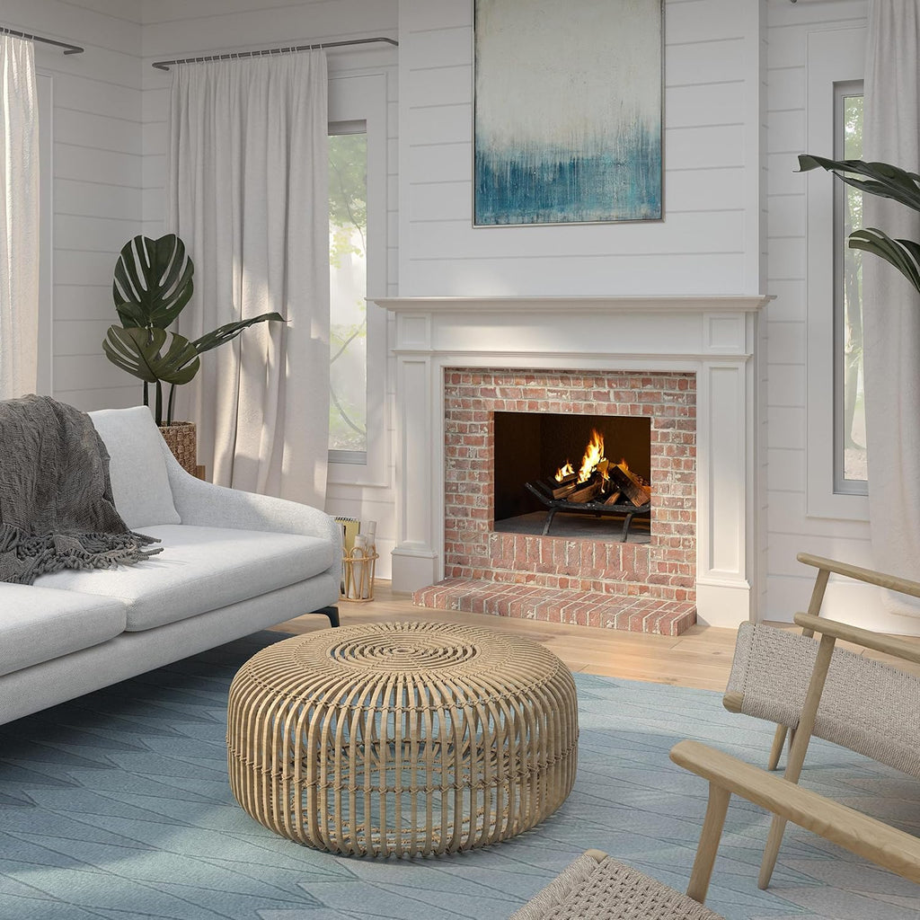 Furniture for Your Fireplace, Premium Grade A MDF Mantel Surround, Crisp White Paint, Interior Opening 48"