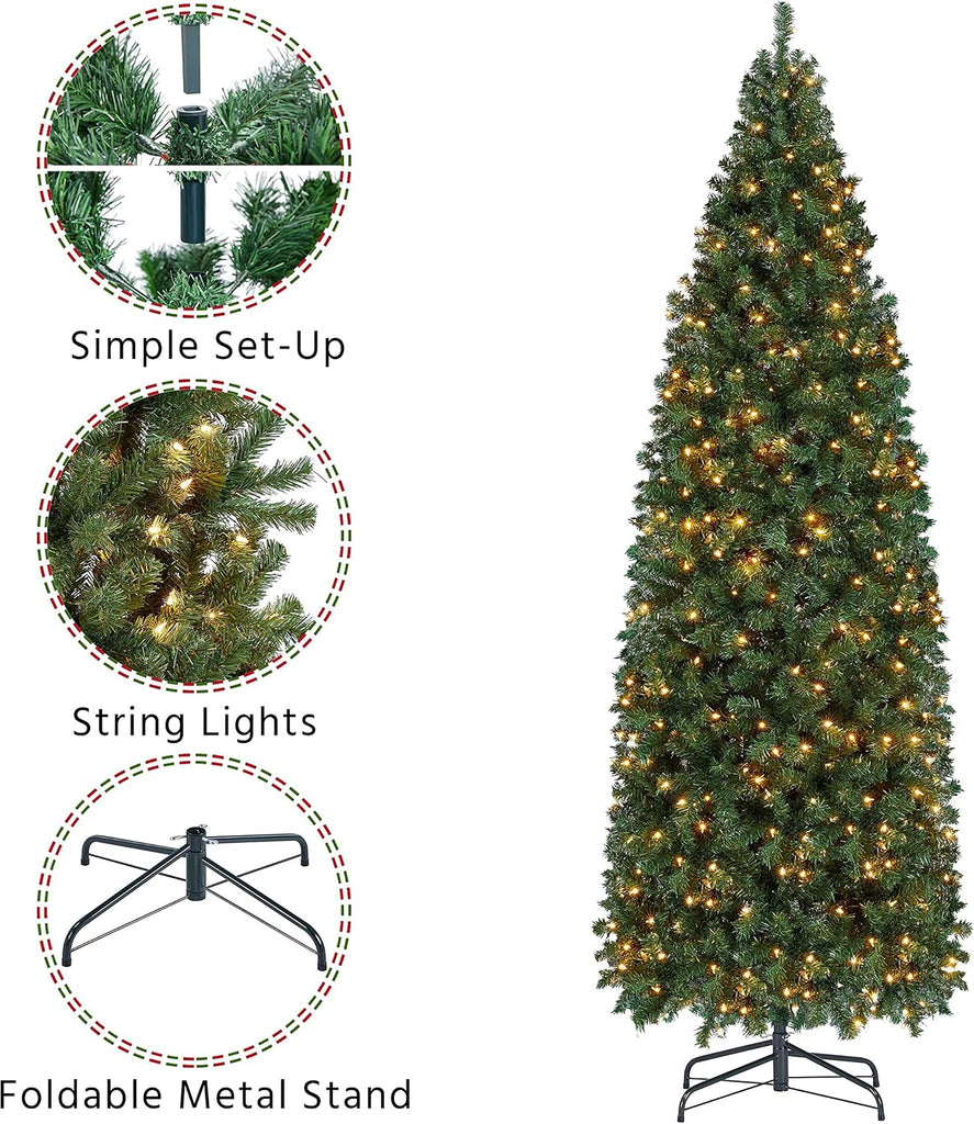 Pre-lit Pencil Christmas Tree
