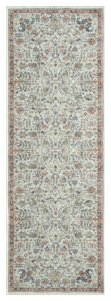 Vintage Washable Runner Rug, Non-Slip Low Pile, 2x7