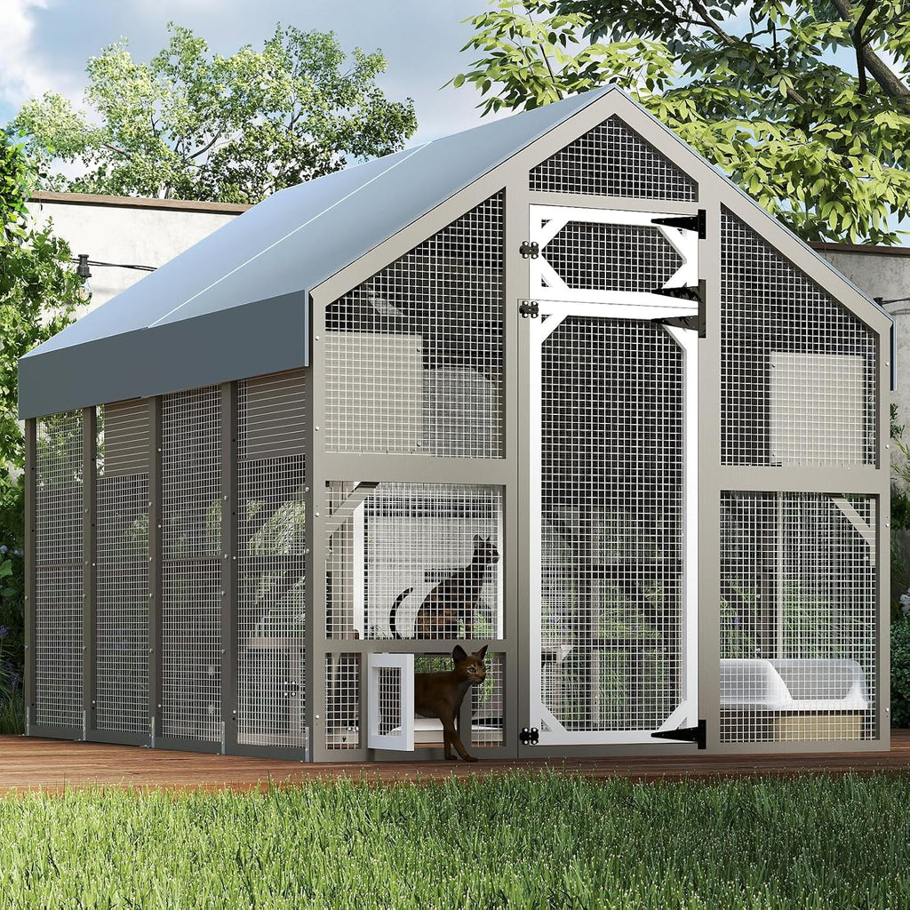 71"H Catio Outdoor Cat Enclosure Large Walk in Cat Patio for Cat