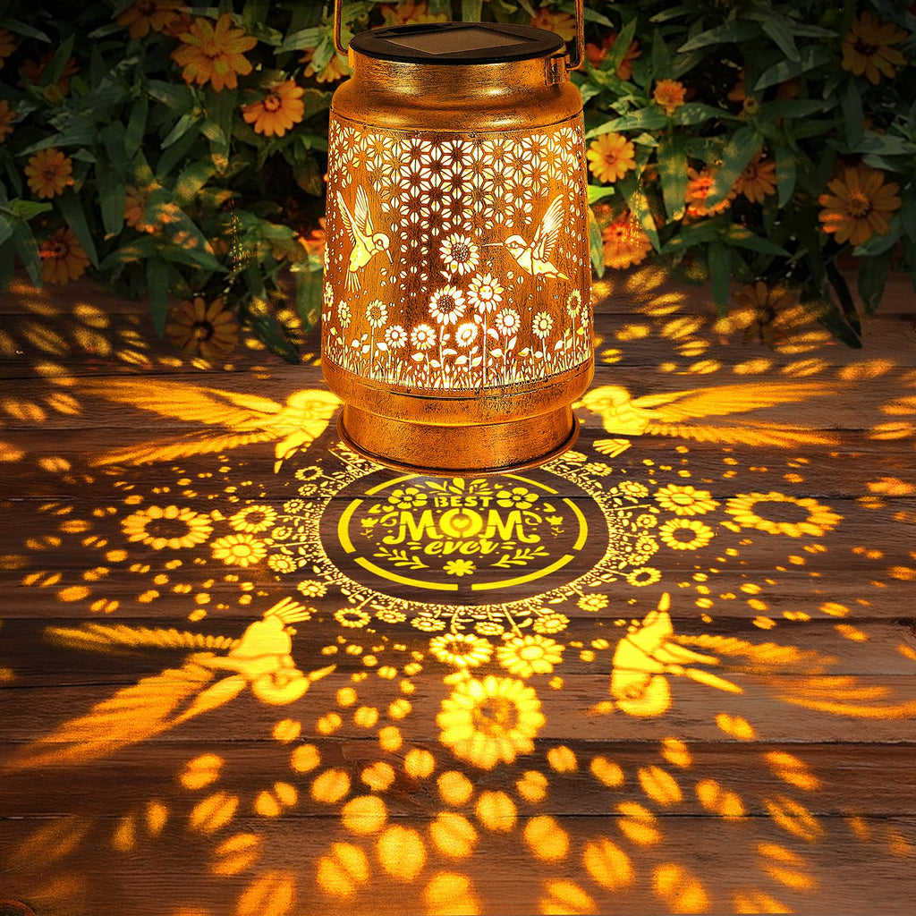 Hummingbird Solar Lanterns Outdoor Waterproof, Birthday Gifts for Women Mom