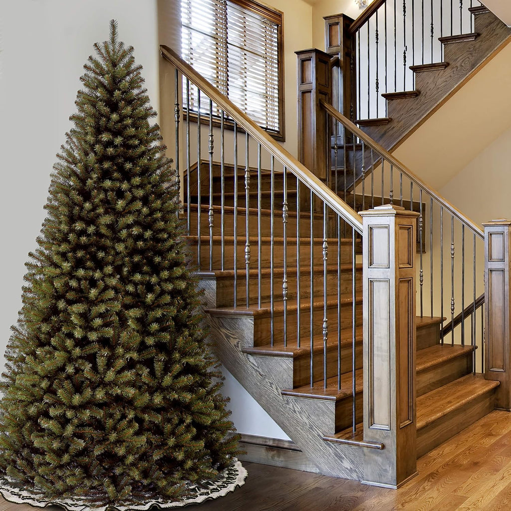 Tree Company 7ft Pre-Lit Downswept Douglas Fir Christmas Tree | 700 Clear Lights, 1,539 Tips, Includes Stand