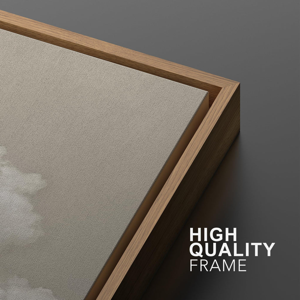 Framed Wall Art Print Set Serene Sky Filled with Fluffy Clouds Illustrations Modern Art Decorative Colorful Chic