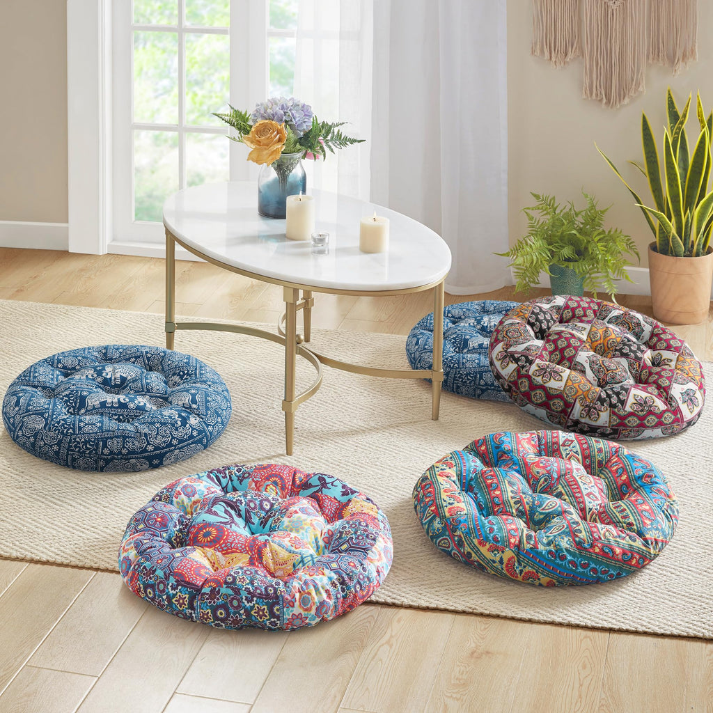 Round Floor Pillows, Large Boho Meditation Cushions Seat for Adults