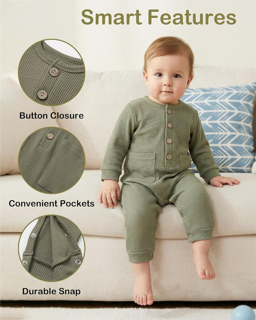 Baby Boy Rompers Long Sleeve Jumpsuit Infant Knit Outfits Clothes