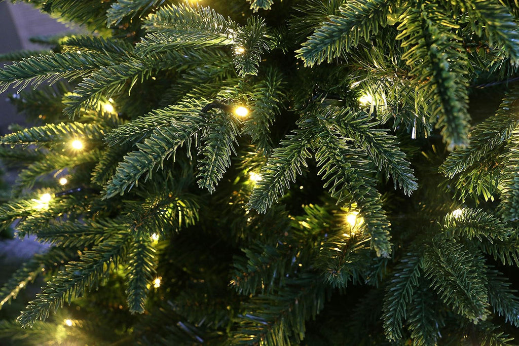 Luxury Real Feel Forest Fir Slim Christmas Tree Pre-lit with Dual Color LEDs (Pre-lit 7ft)