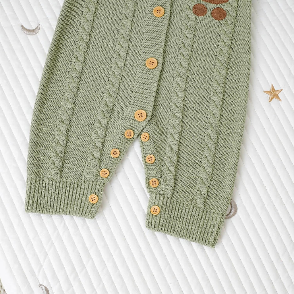 Knit Baby Sweater Romper, Newborn Boys and Girls Outfit