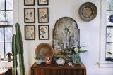 Creative Co-Op Green Antiqued Pewter Mantel Clock