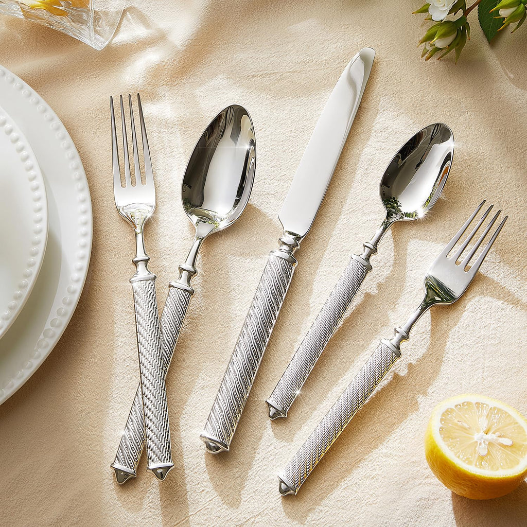 Silverware Set for 8, 40 Piece Flatware Set, 18/10 Stainless Steel