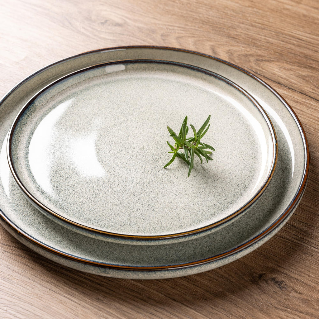 Ceramic Dinnerware Sets for 8, 24 Pieces Stoneware Plates and Bowls Sets, Scratch Resistant Dishes, Dishwasher &