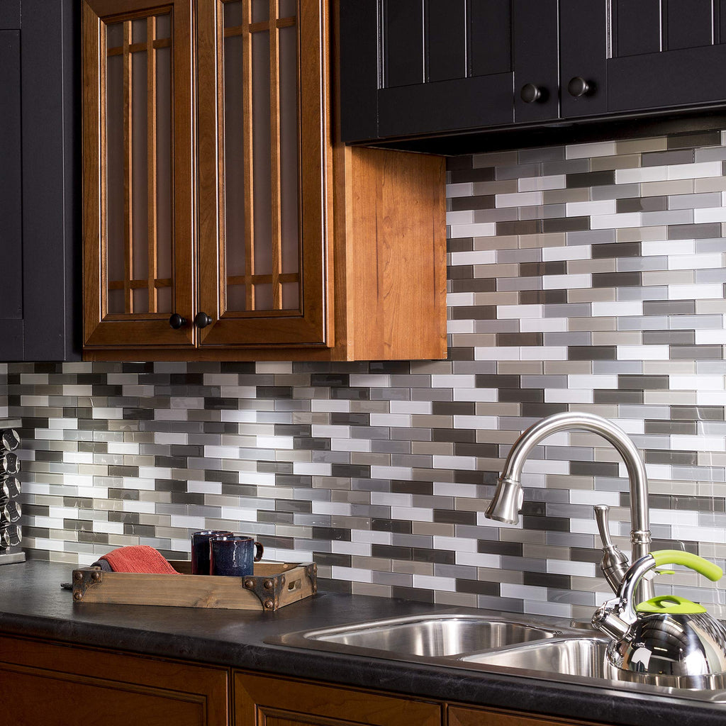Matted Glass Backsplash Kit in Rustic Clay (15 sq ft Kit)