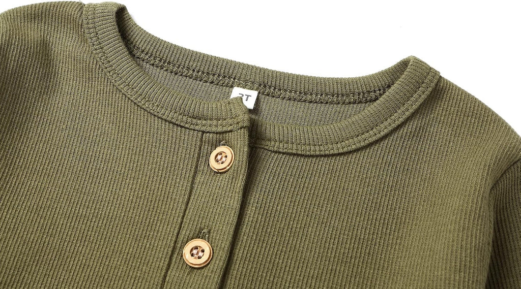 Toddler Boys Henley Shirts Long Sleeve Cotton Tshirt for Kids