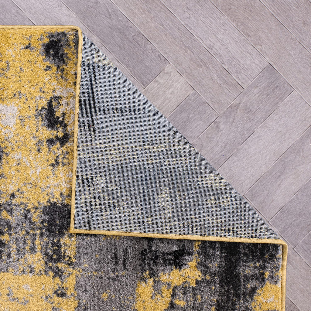 5x7 Modern Abstract Design Non Shedding Soft Ideal for Living Room,Bedroom,Kitchen Area Rug 5' x 7' Yellow
