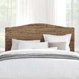 Serena Handwoven Natural Fiber Rattan Bed Headboard, Banana Leaf, King