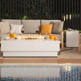 50-Inch Outdoor Propane Fire Pit Table w Tank Table, CSA Certified, Rectangular Patio Fire Pit w Glass Rocks, Wind Guard and Cover, 58000 BTU 2 in 1 - Image 8