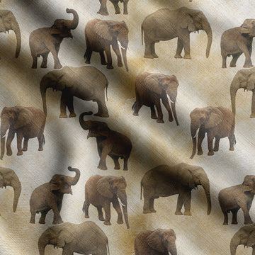 Velvet Fabric Elephant Animal Print Fabric by Yard 58 Inch Wide