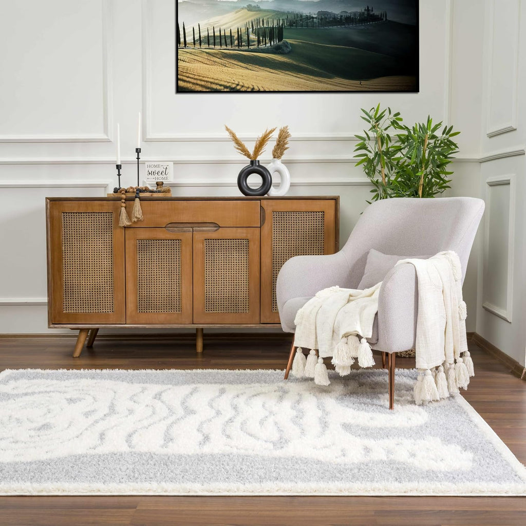 Liszt Living Room, Bedroom Area Rug - Tiger Animal Print Striped - Contemporary Modern Tribal Minimalist Transitional