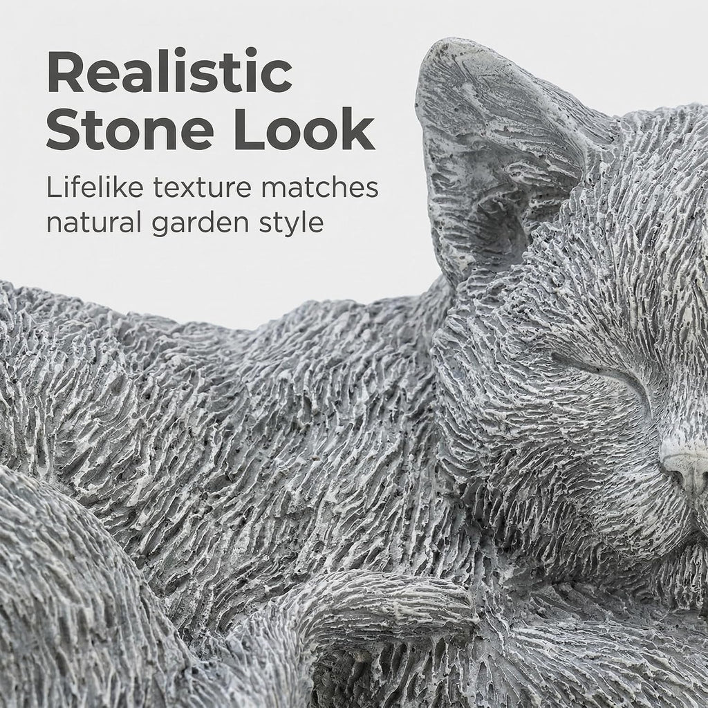 Cats Memorial Stone Garden Statue, Pet Statues Gifts for Loss of Cat Sympathy, Grave Markers for Garden Outdoor