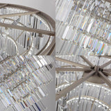 Nickle Crystal Chandelier Modern Chandeliers Lighting Pendant Ceiling Light Fixture 7-Tier for Dining Living Room Kitchen W39 A107-B09J8M66QZ