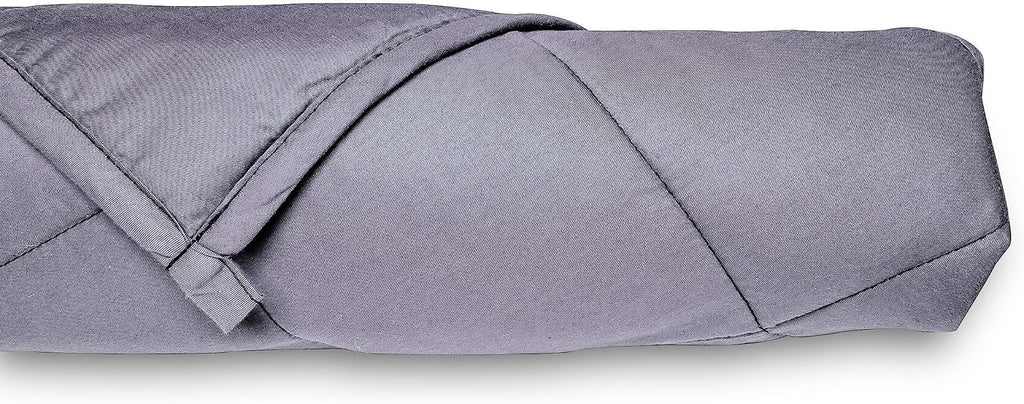 Weighted Blanket - Weighted Blanket Twin Size - Heavy Blanket with Weighted Glass Beads, Grey, 7 pounds