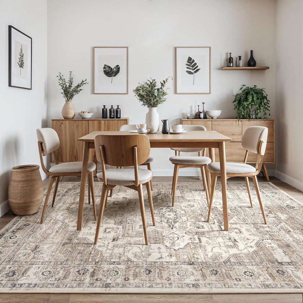 Area Rug 10x14 Washable Vintage - Soft Traditional Rug