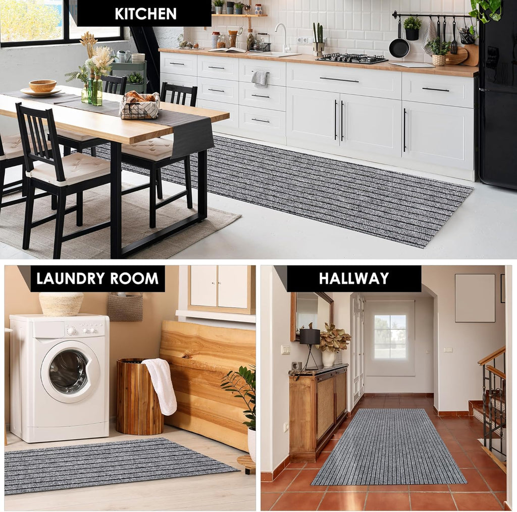 2Ft x 6Ft Outdoor Runner Rug Waterproof, Non Slip Rubber Backing