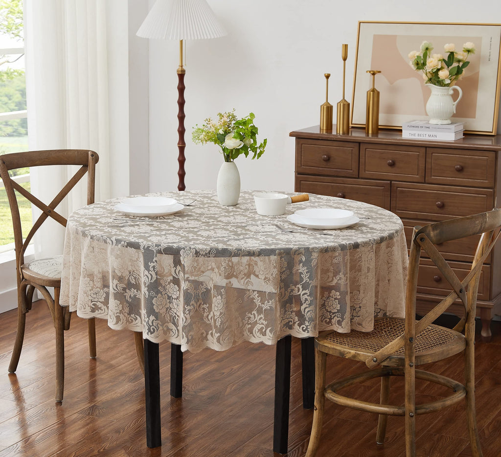 90 Inch Round Wedding Tablecloth. MTC Linen Round 90