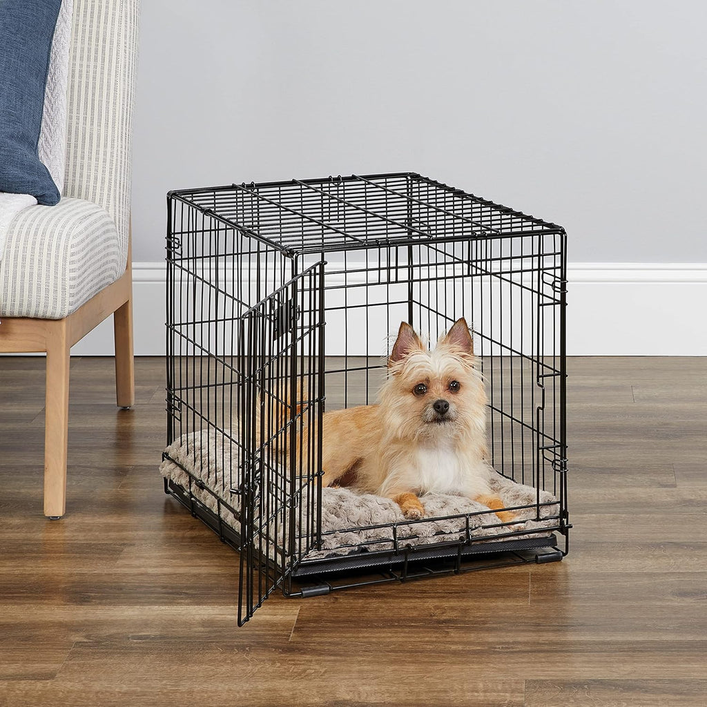 24-Inch iCrate for Small Breeds, 12-20 lbs, Single Door Folding Dog Crate with Divider Panel