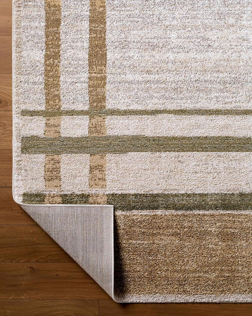 Harini Living Room, Bedroom Area Rug - Plaid Striped Geometric Border - Bohemian Transitional Modern Contemporary