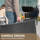 Patio Chaise Lounge Sets Outdoor Rattan Adjustable Back 3 Pieces Cushioned Patio Folding Chaise Lounge with Folding