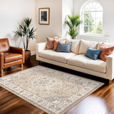 3x5 Living Room Area Rugs: Vintage Washable Non-Slip Rug