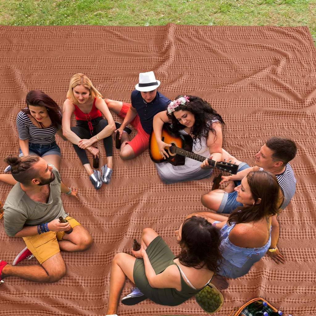 Cooling Waffle Blanket for Hot Sleepers, 110"x96", Terracotta