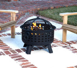 27 inch Steel Round Lattice Fire Pit, Easy to Assemble - Image 6