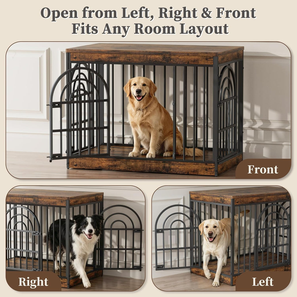 39" Wooden Dog Crate Furniture for Small Medium Large Dogs
