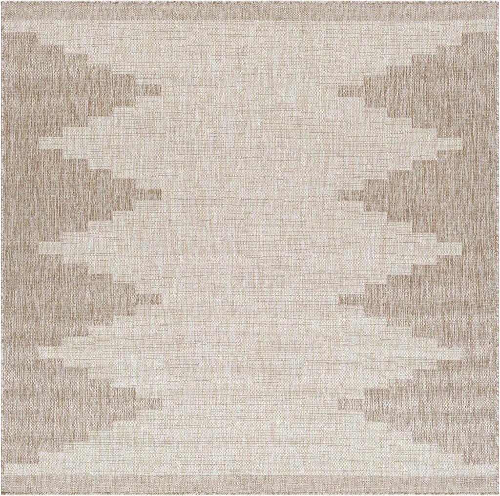 Eris Outdoor Area Rug - Outside Porch Patio Rug Carpet - No Pile Rug - Waterproof Rug - Geometric - 