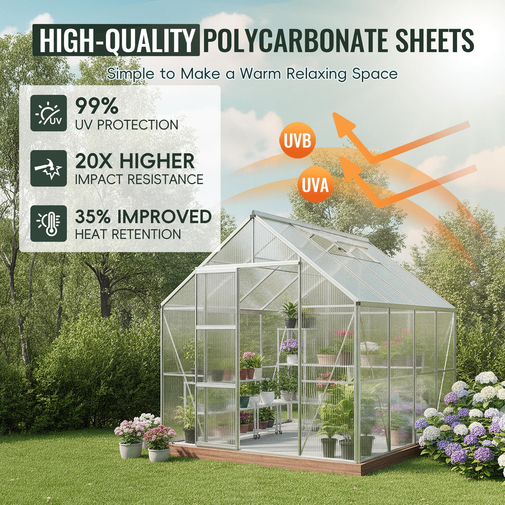 14 Pack 6'FT x 2'FT x 0.24" in Polycarbonate Greenhouse Panels
