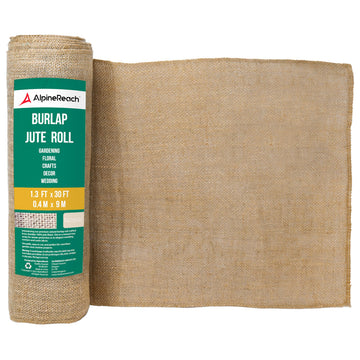 Burlap Fabric Roll 1.3ft x 30ft - Multipurpose Natural Jute for Tree & Plant Frost Protection, Wedding Runner