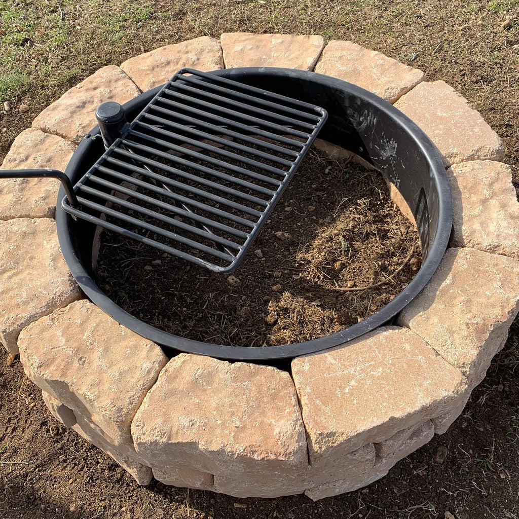 Fire Pit Ring & Grate - Heavy Duty - 30 in, 3-Pack - Alloy Steel