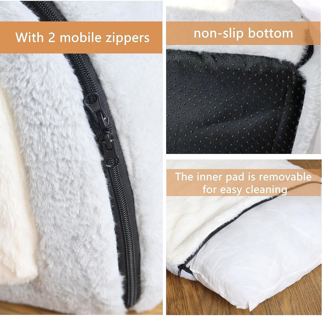 Cat Bed for Indoor Cats，Foldable cat cave，Anti-Slip & Water-Resistant Bottom，cat Houses for Indoor Cats or Small Dogs